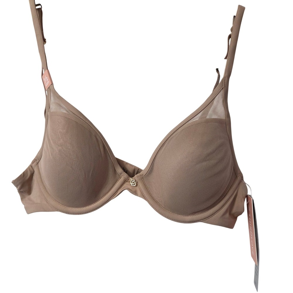 Thirdlove 24/7 Classic contour plunge uplift taupe nude‎ bra 34 A 1/2 NEW